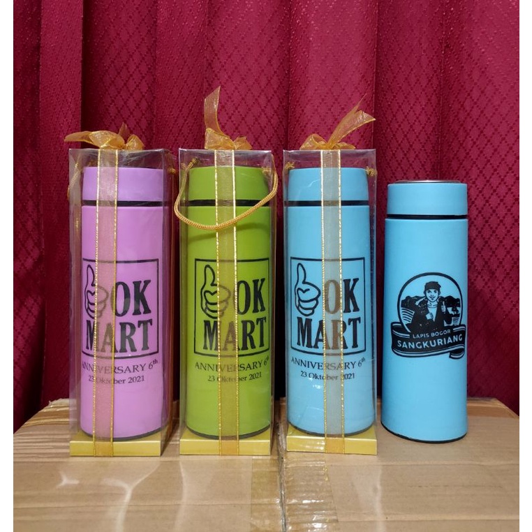 SOUVENIR BOTOL KEMAS MIKA CUSTOM SABLON