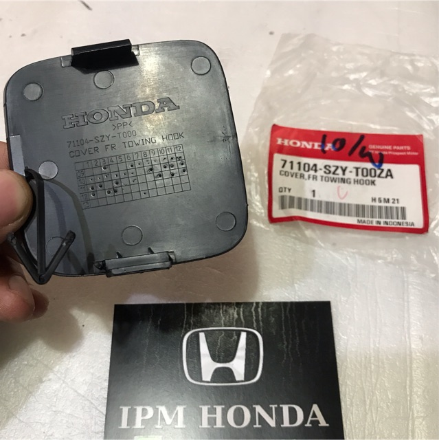 71104 SZY T00ZA Tutup Towing Bemper Depan Honda  Freed 2010 2011  Cover Towing Hook Front Bumper