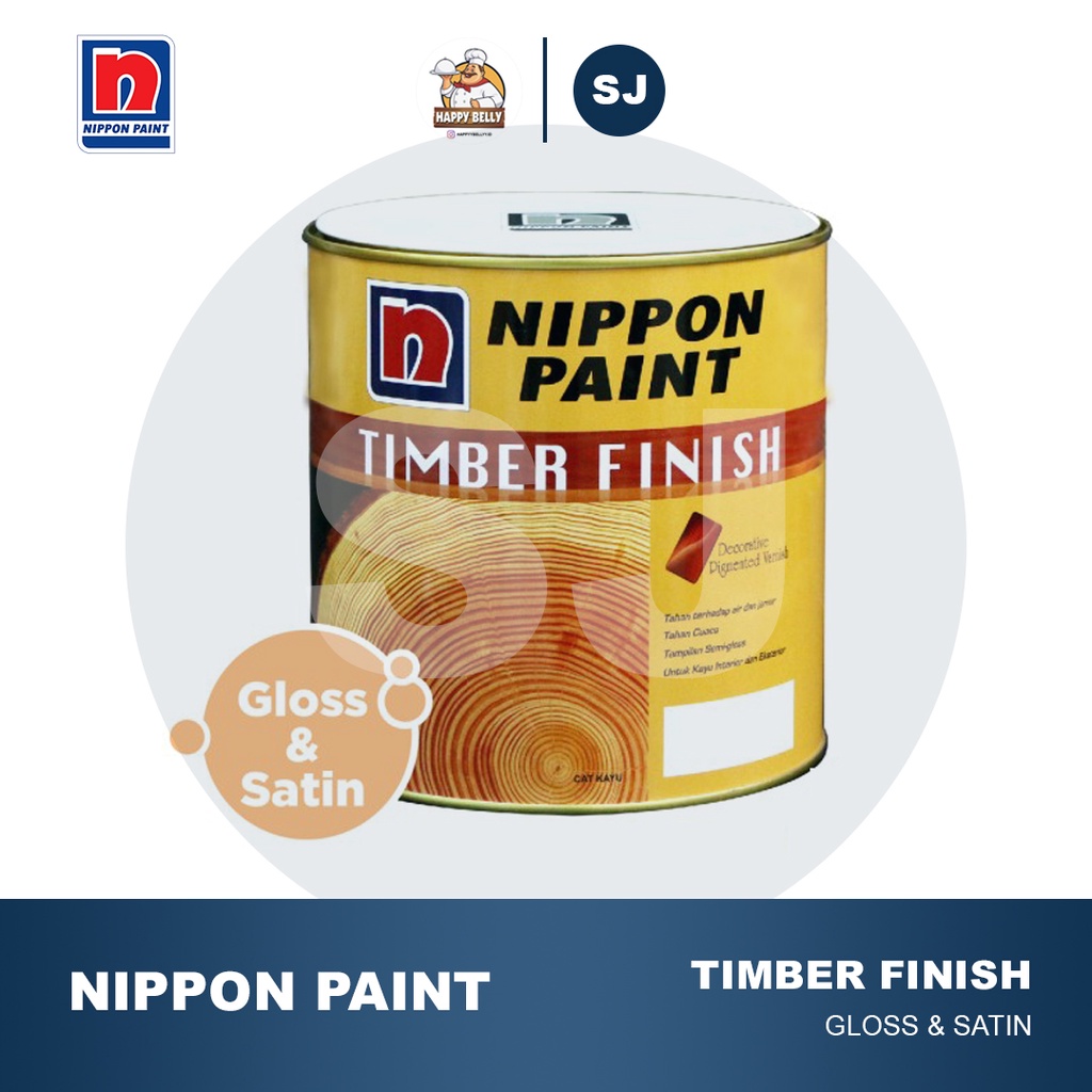 TIMBER FINISH (TINTING) -1L- CAT VARNISH KAYU TRANSPARAN GLOSS NIPPON