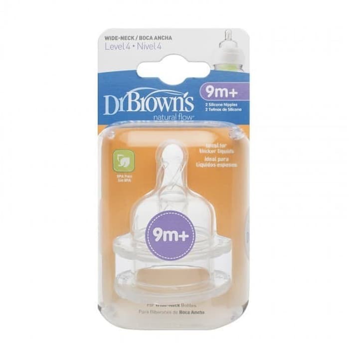 Dr Browns Level 4 Silicone Wideneck Nipples / DR BROWN / DR.BROWN / BROWN / DR.BROWN'S