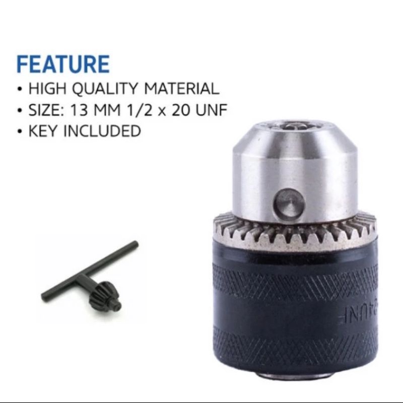 Kepala bor drill chuck 13mm for MAKITA MAKTEC DOLIZ DCA RYU DONGCHENG MT80 HP1630 M0801B