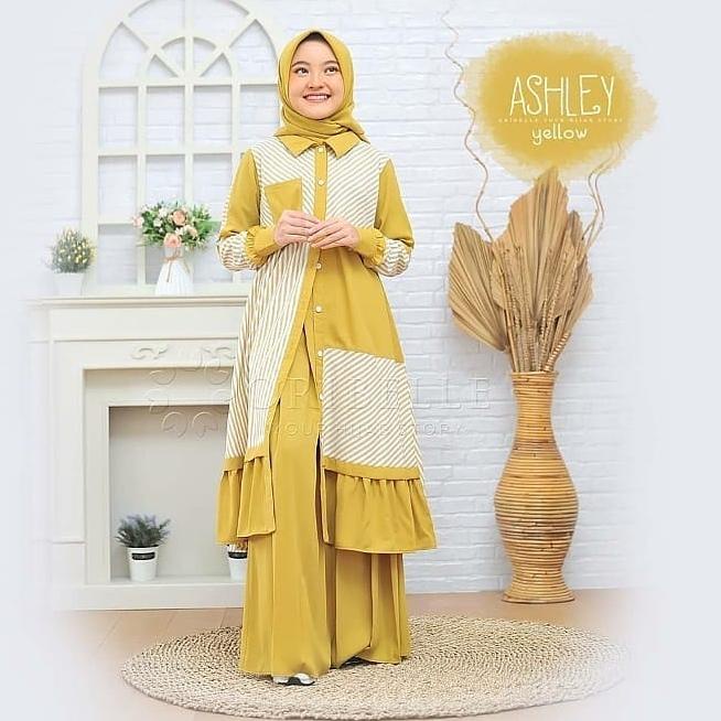 Bonus- Gamis Anak Setelan Tunik Rok Kekinian Lucu Ashley Kids