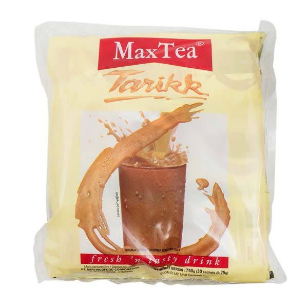 

MAXTEA Milk Tea 30 x 25g - MAX TEA Teh Tarik dengan Susu Gula Krimer isi 30 sachet
