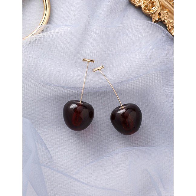 LRC Anting Tusuk Fashion Cherry Earrings F62450