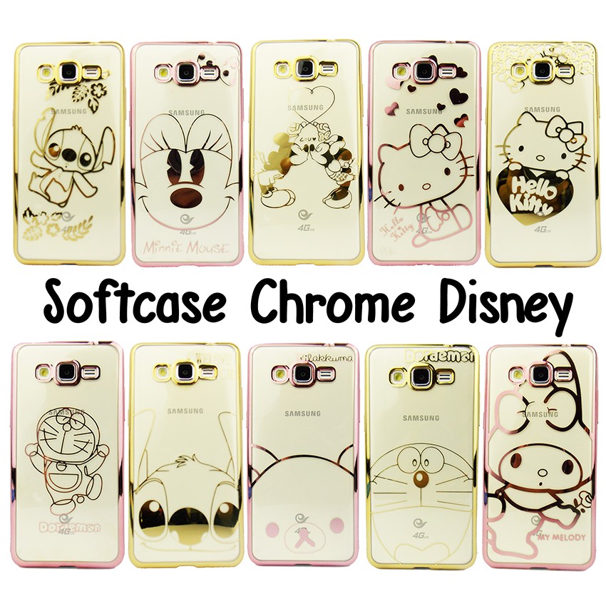 Softcase Chrome Disney For Samsung/Xiaomi/Iphone/Oppo/ Vivo/Zenphone