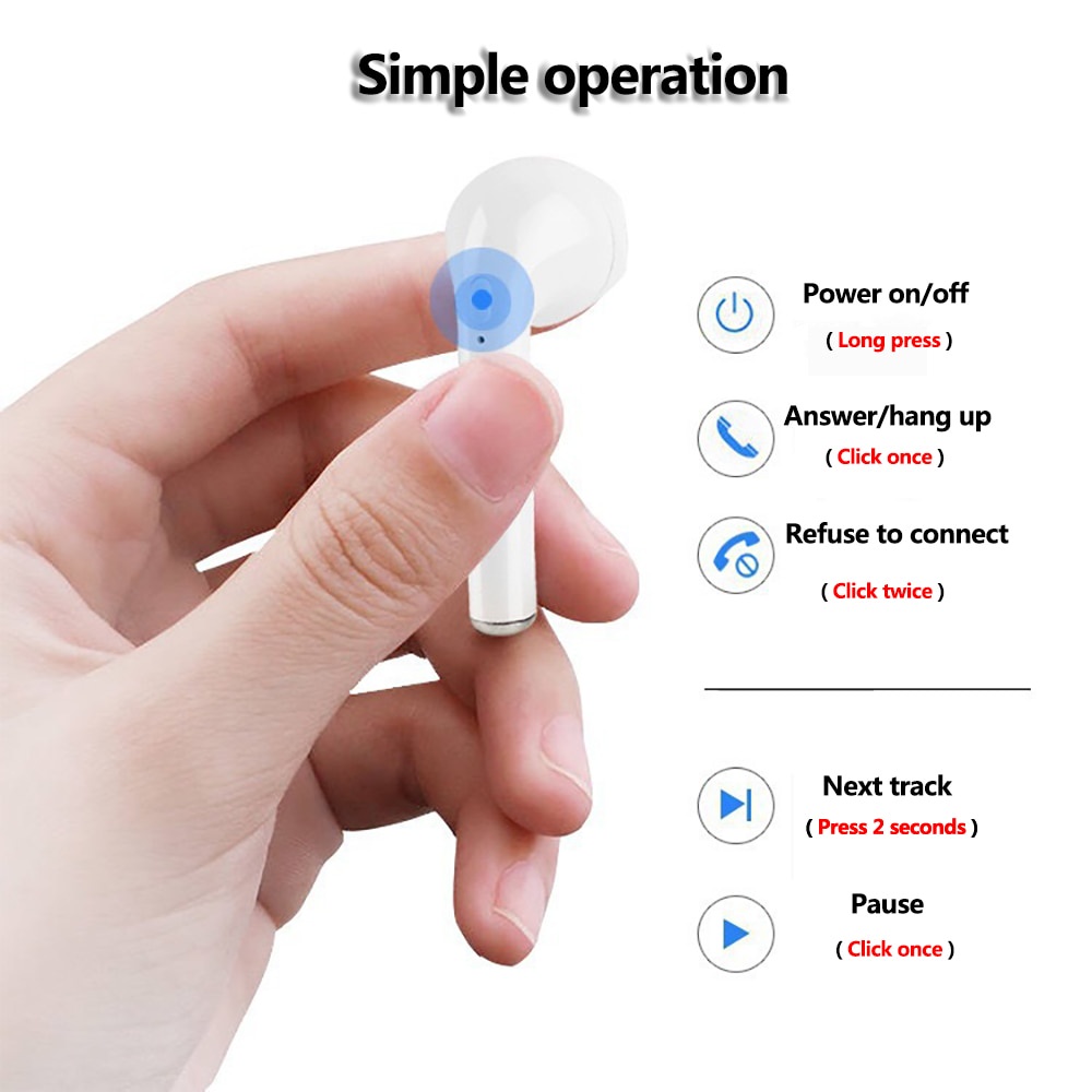 TWS Earphone Bluetooth Headset 5.0 with Charging Case - i10