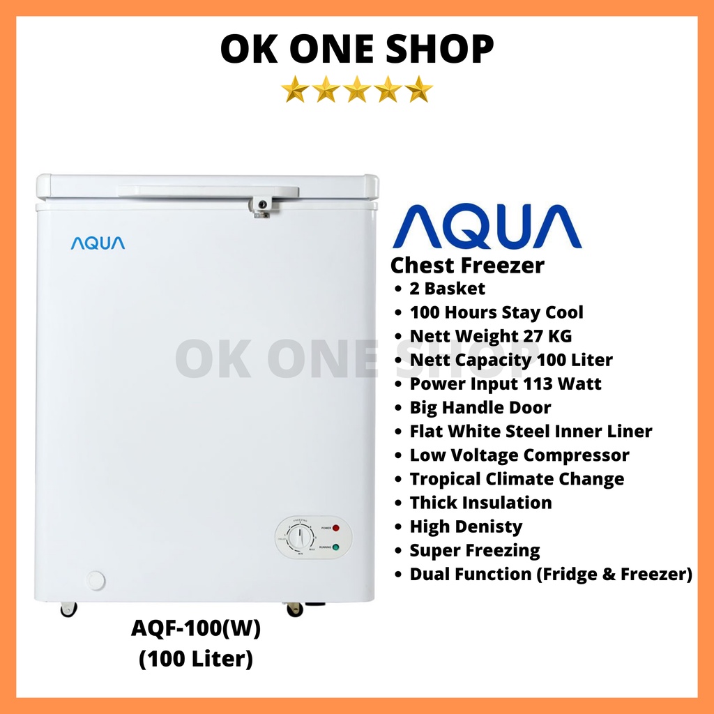 AQUA Chest Freezer AQF-100W