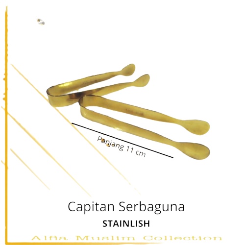 CAPITAN BUHUR KUE MAKANAN STEINLESS GOLD I SENDOK BUHUR CAPITAN ARANG