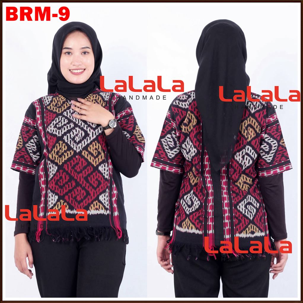 Blouse Tenun Etnik / Atasan Tenun Etnik Bahan Nyaman dipakai