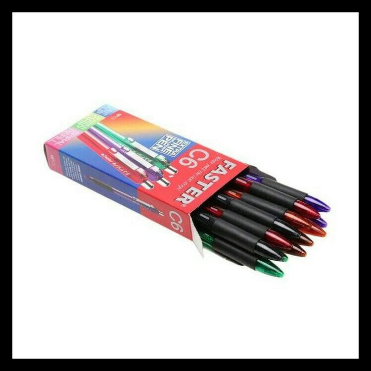 

Big Sale Pulpen / Ballpoint Pen Faster C6 Hitam - Hitam Barang Bagus