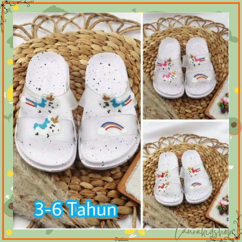 Sandal Anak Perempuan Unicorn Model Selop 3-6 Tahun