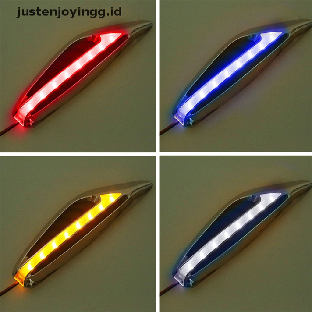 (Justenjoyingg.Id) 2pcs Lampu Sein Samping Fender Mobil Led Universal Warna Kuning / Merah / Biru / Putih