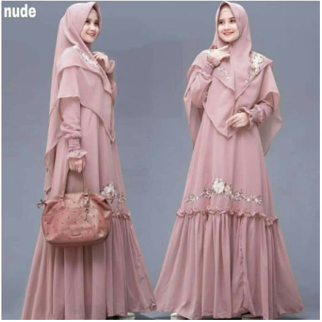 ADELIA SYARI Baju Gamis Muslim Terbaru 2020 2021 Model Baju Pesta Wanita kekinian