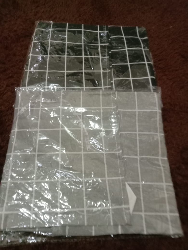 Alfaindo Celemek Masak Apron Bahan Katun Motif Putih Garis Cm002