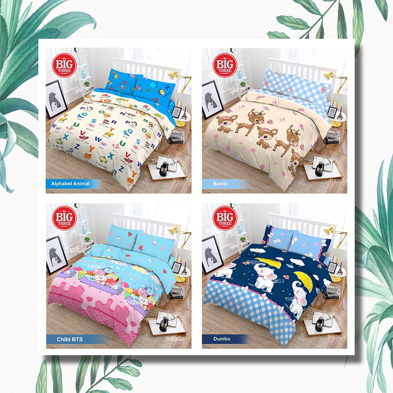 VITO Bedcover + Sprei 180x200 motif Wedding Circus Moo Safari Kyoto Meow Modelista Milano Phantom Barcode Safari Pinky - King 180 160 BC