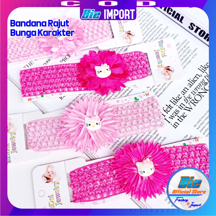 Bandana Anak List Renda Karakter Impor Best Seller