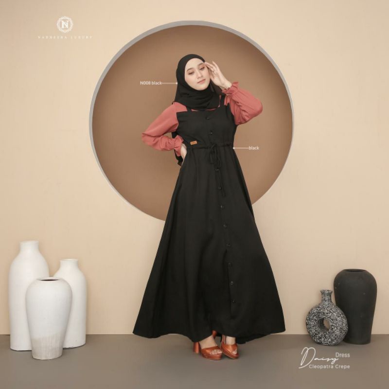 DAISY DRESS NADHEERA LUXURY BLACK L