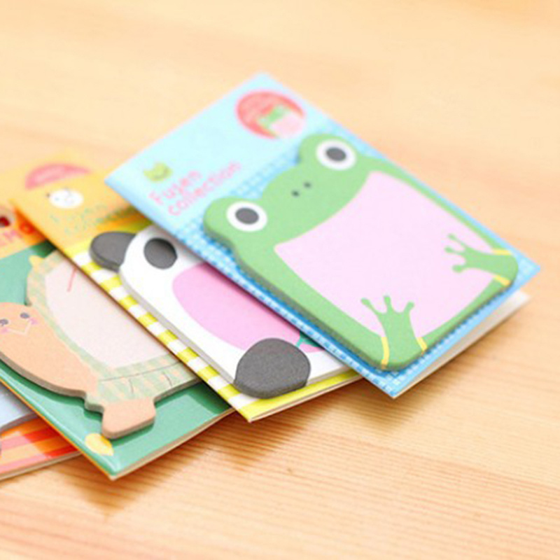 Sticky Note / Memo Pad Motif Kartun Hewan Untuk Stationery Sekolah / Kantor