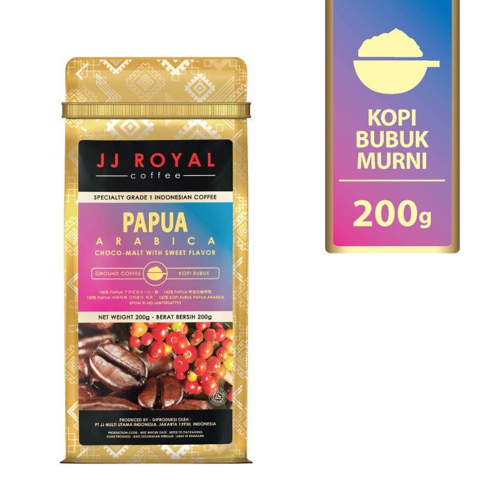 

Coffee/Kopi JJ Royal Papua Arabica Ground Bag 200g
