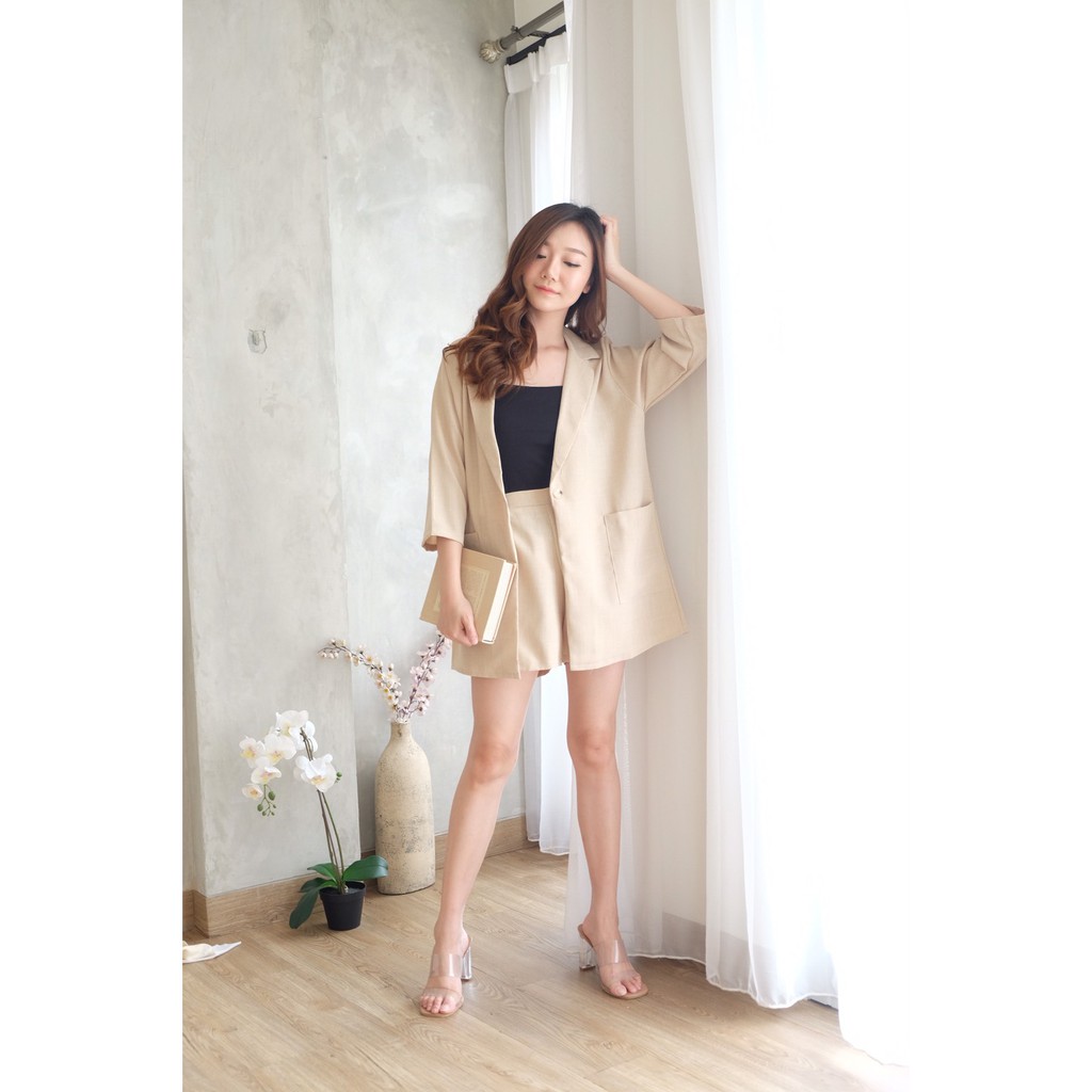 Mabel Set Wanita-Cream