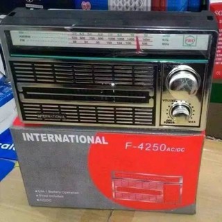 RADIO INTERNATIONAL F-4250AM-FM PORTABLE RADIO JADUL UNIK AC-DC
