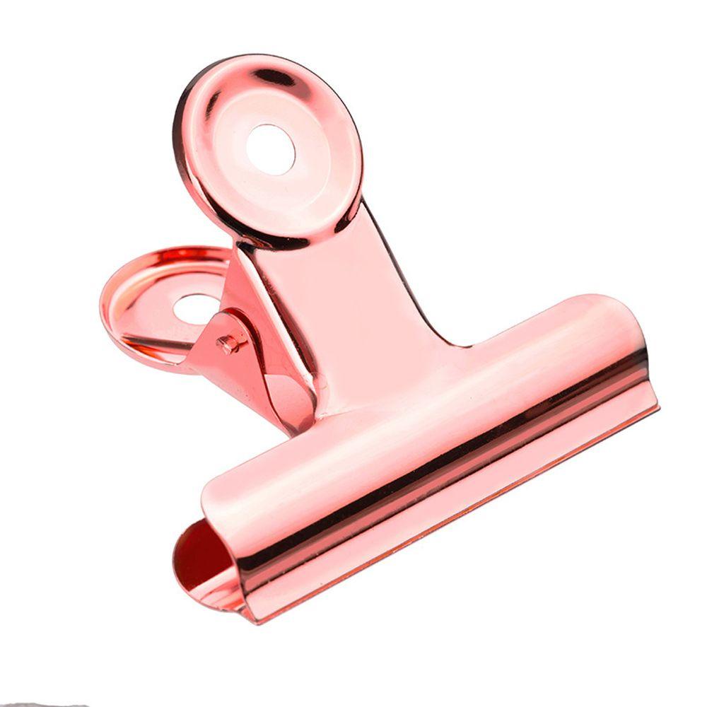 Lanfy 6PCS Penjepit Logam Bulat 50mm 31mm 22mm Rose Gold Hitam Bookmark Klip Foto Holder Memo Klip Alat Tulis Siswa Pengikat Klip