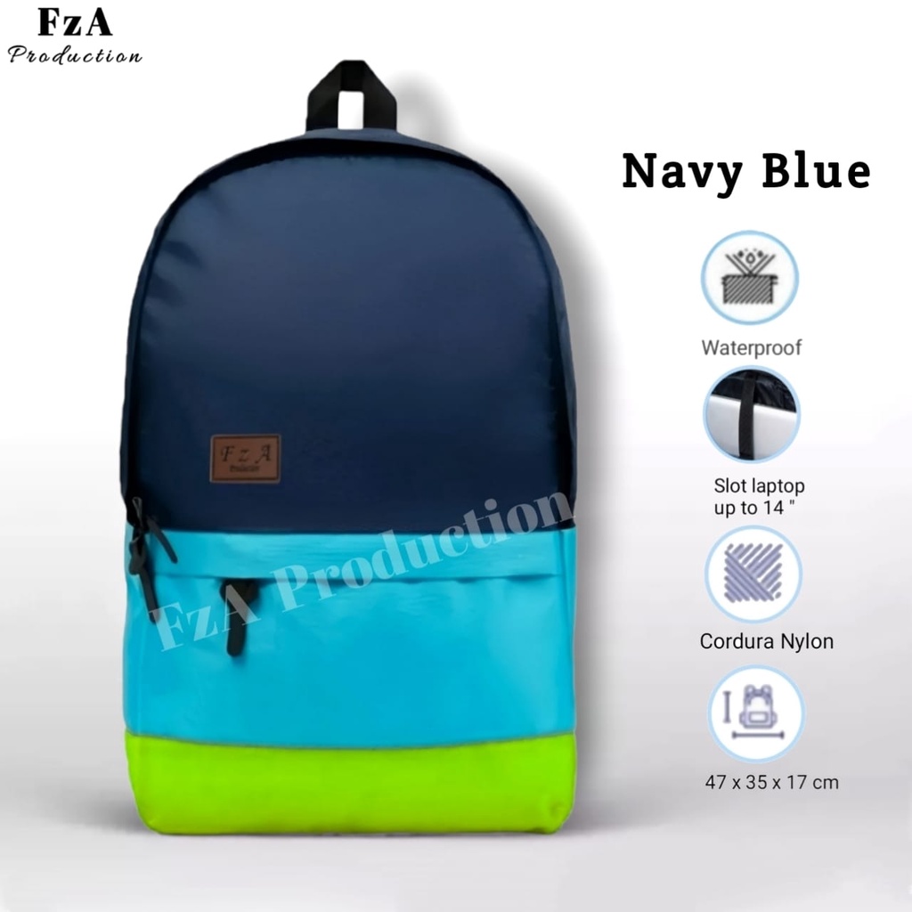 FzA Official - Tas Ransel Gendong Laptop Distro Sekolah Kuliah Pria Wanita Backpack Murah Original Tas Punggung Laptop - NBQT