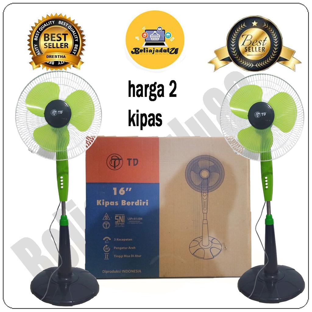 Beliajadulu88 Kipas angin berdiri stand fan16inch ( 1dus isi 2pcs )