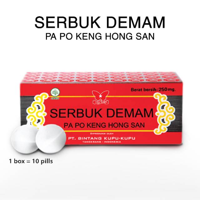 Keng Hong San Serbuk - Obat Batuk Pilek Demam Bayi &amp; Anak - Cap Kupu