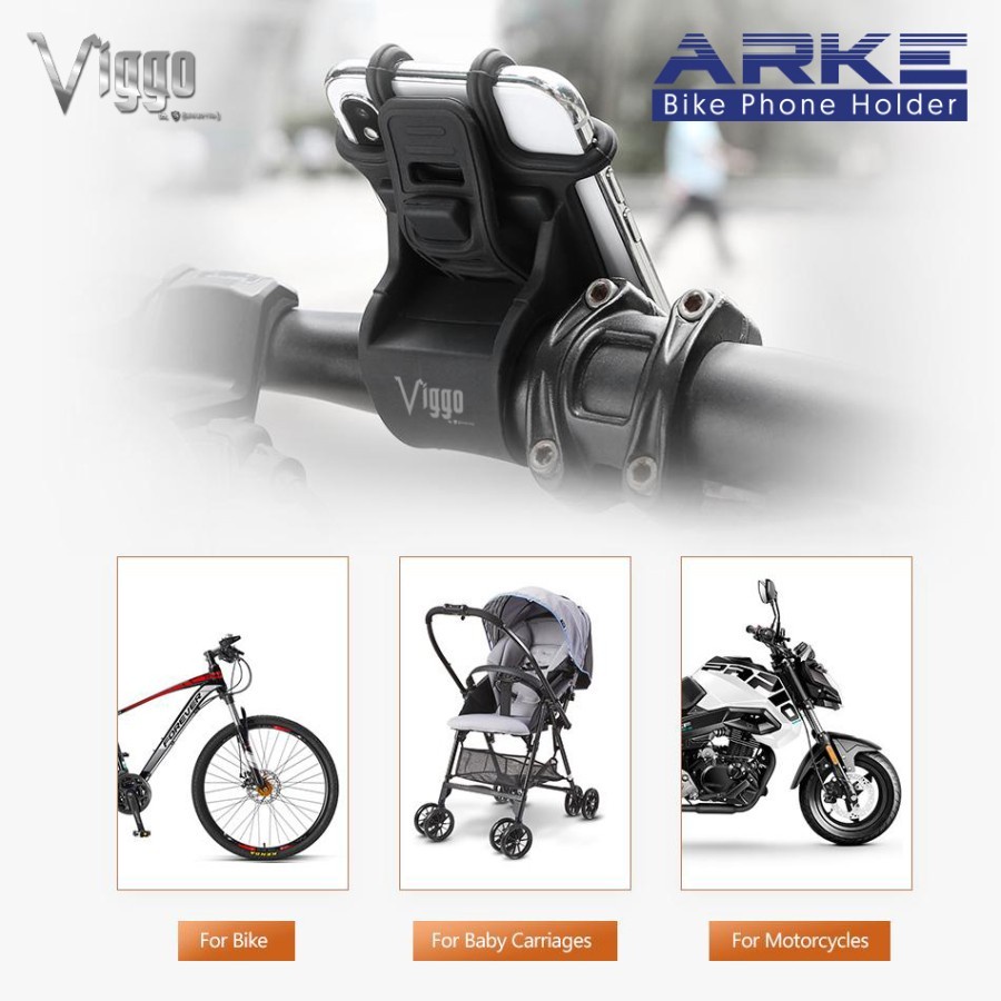 Viggo ARKE Rubber SilliconeMaterial Bike Smartphone Holder Sepeda