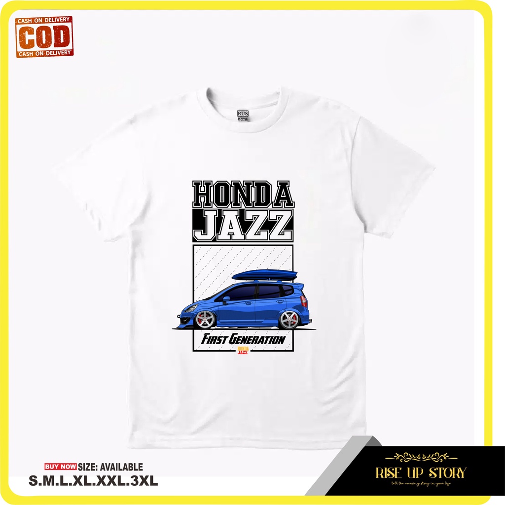 [RiseUp Story] T-SHIRT KAOS KATUN DISTRO MURAH PRIA WANITA BAJU HO-NDA JAZZ CLUB FIRST