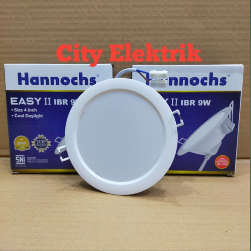 LED Panel Hannochs Easy II IBR 9 Watt / Lampu Downlight Hannochs 9w / Lampu Pelafon Hannochs 9 Watt ( Cahaya Putih )