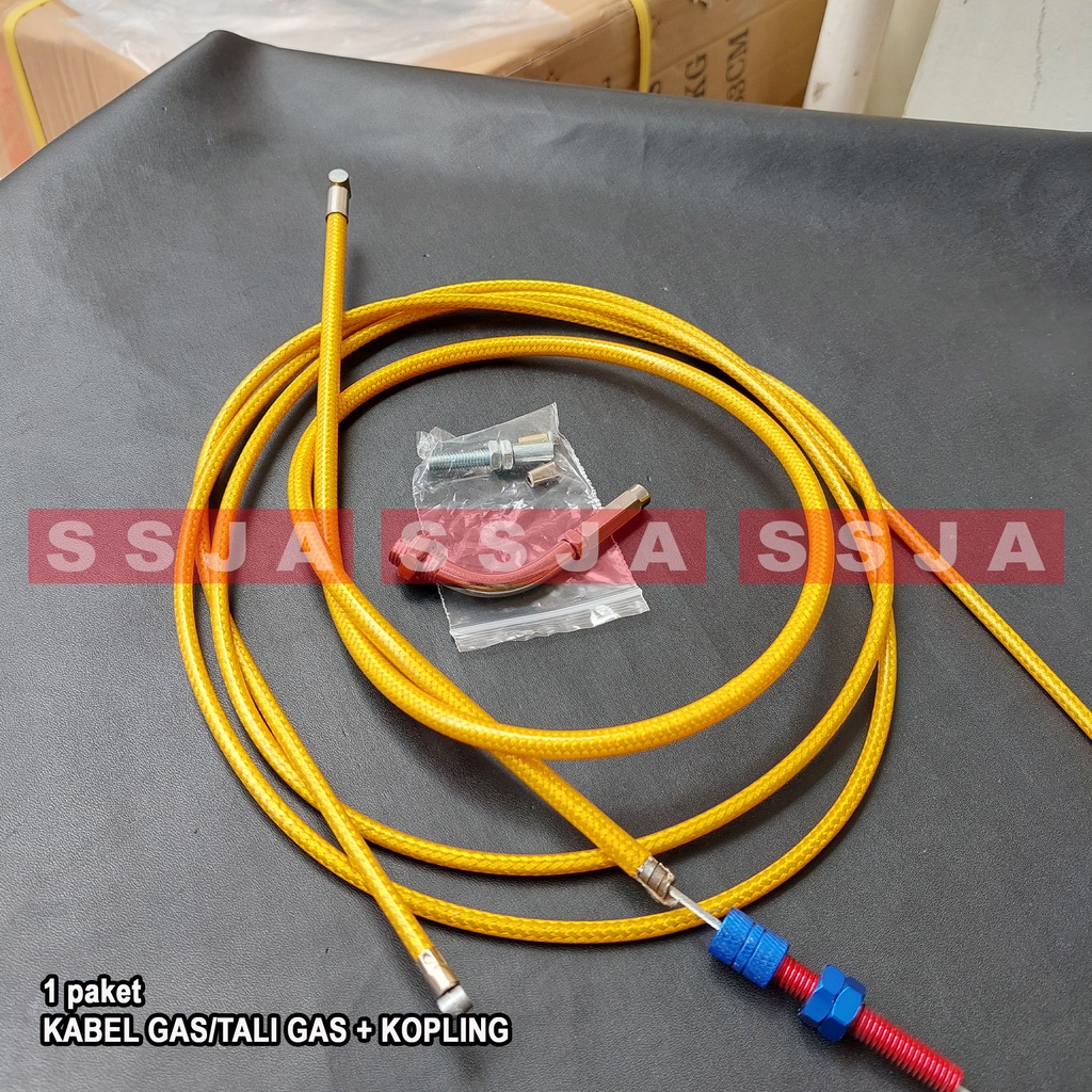 1 PAKET kabel gas varaisi/tali gas varasi ukuran 190cm dan kabel kopling/tali kopling varasi ukuran 90cm model serat