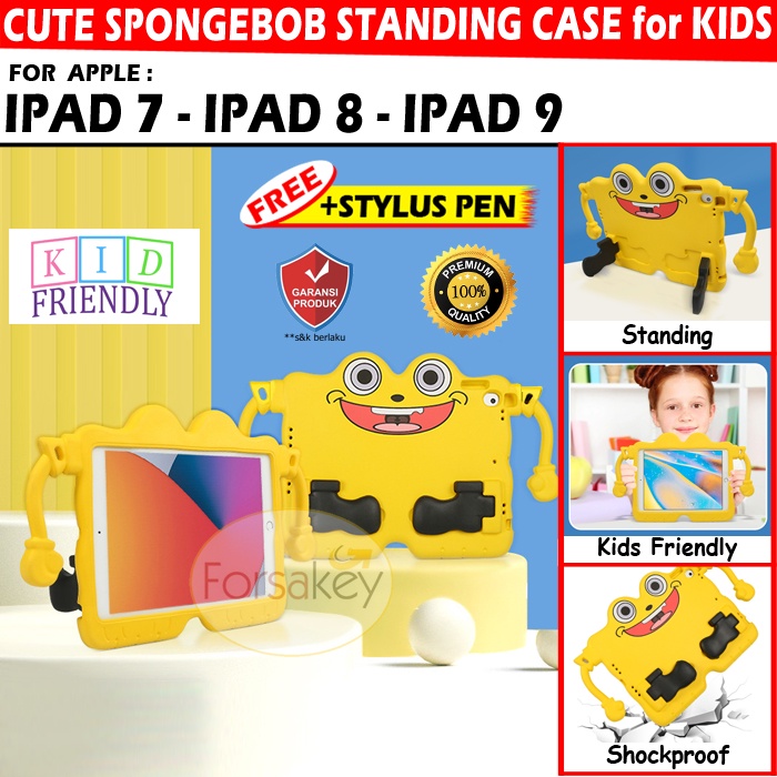 ipad generasi gen 7 8 9 10 2 inch 2019 2020 2021 kids softcase soft case casing cover sarung kesing 