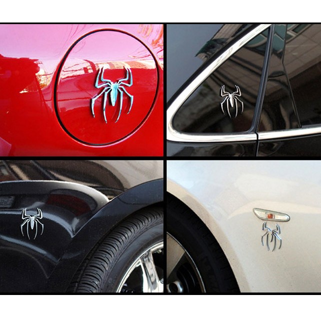 Emblem Chrome Spider Stiker 3D Spider Laba-laba