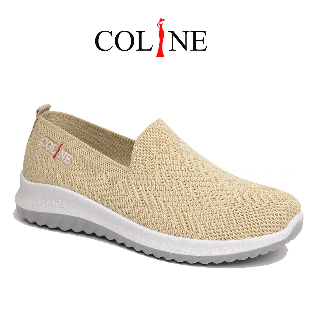 COLINE Y3-4 Kimberly Flyknit Flat Shoes Slip On Sepatu Wanita #C1019