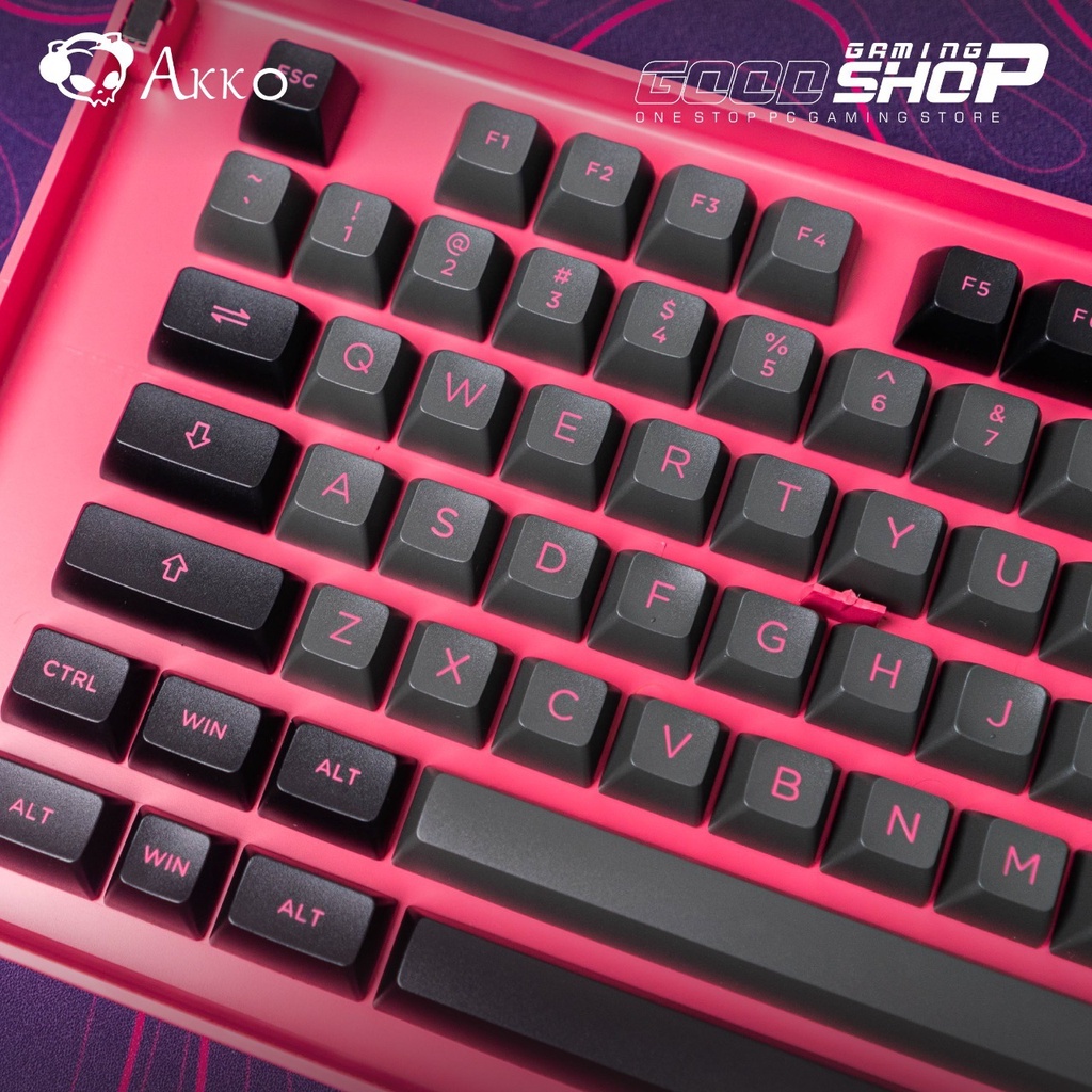 Akko Black &amp; Rose 197-Key ASA Profile - Keycap Set