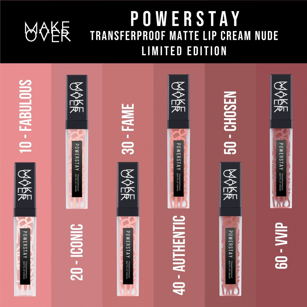 Make Over Powerstay Transferproof Matte Lip Cream | NUDE Edition Matte Lip Cream (Limited Nude Edition)