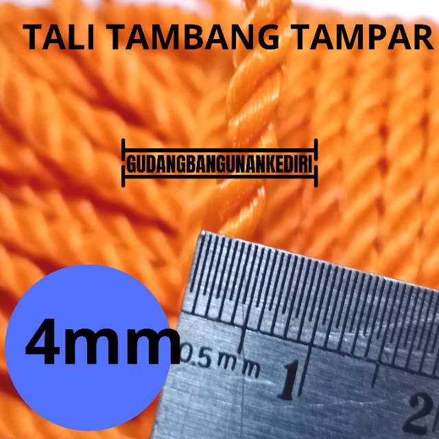 Tali tambang 4 mm / tali tampar 4mm / tampar ikat barang / tali jemuran / tali tampar plastik