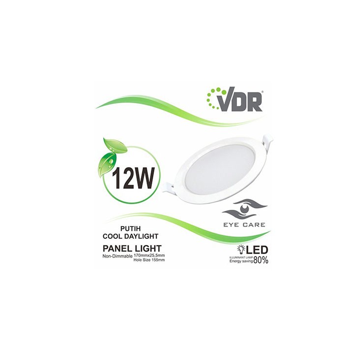 VDR LED Panel Light 12 Watt V-212-1PL Putih V-212-1PLW Kuning