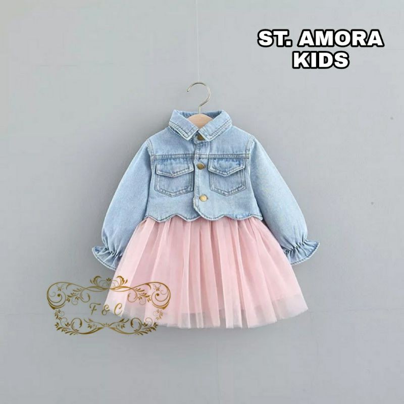 Set Amora Kids 3in1 Peach, Grey, Maroon