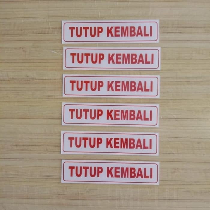 

SIGN AKRILIK K3 RAMBU SAFETY TUTUP KEMBALI UK 4.5X19.5CM HARGA PERBUAH