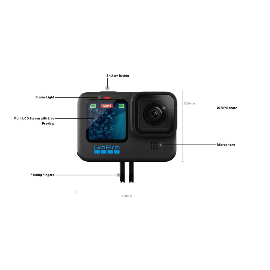 GoPro Hero 11 Black | GoPro Hero11 Black Action Camera - Garansi Resmi 1 Tahun