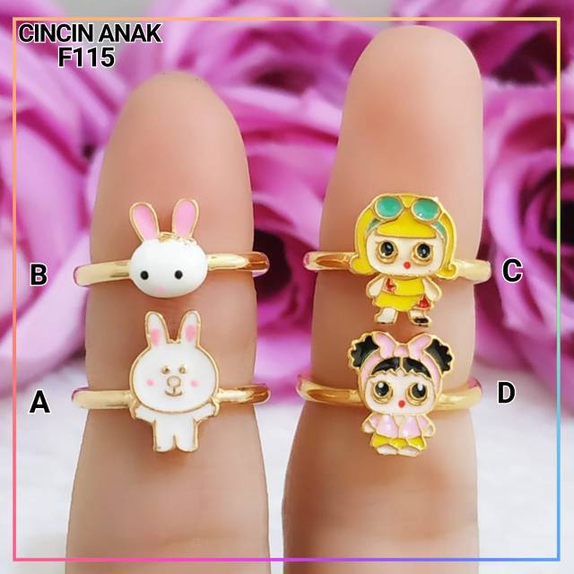 Cincin xuping cincin anak litle pony pink lapis emas gold F115