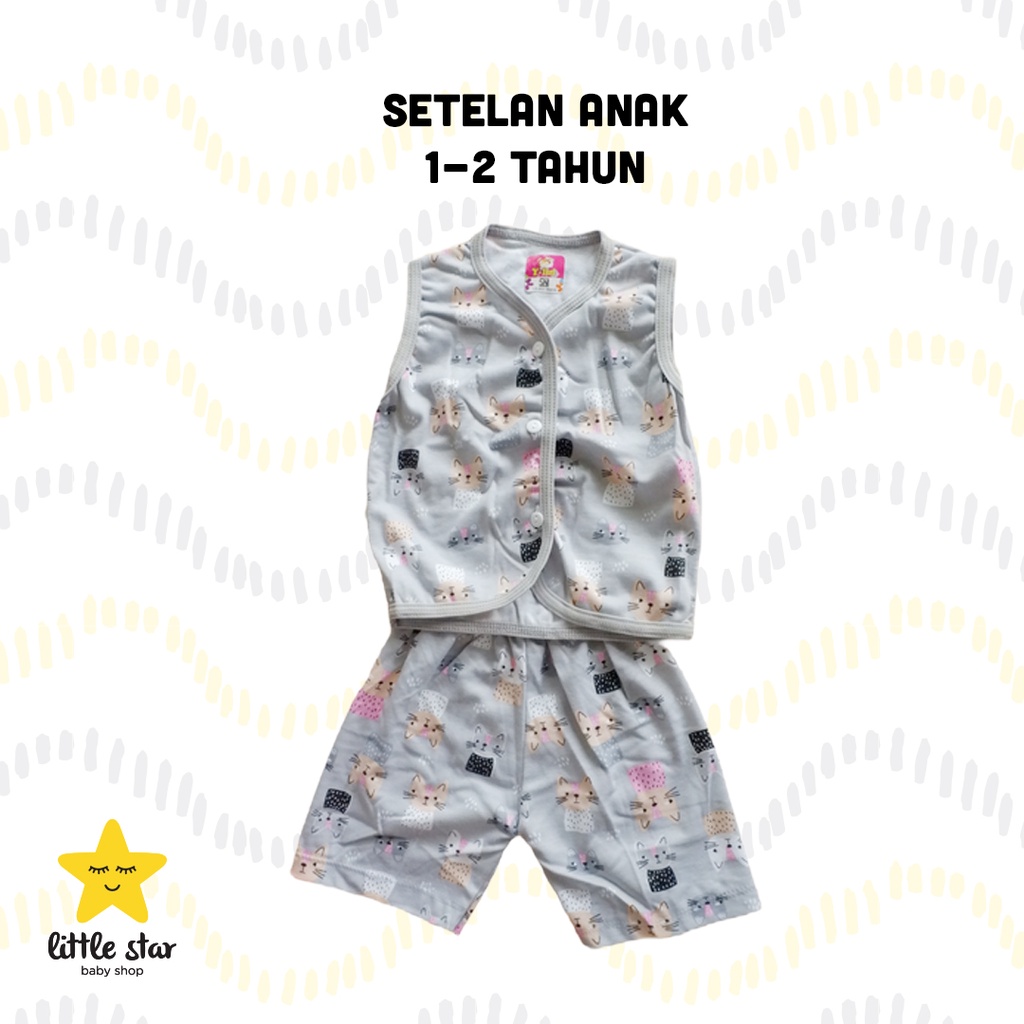 Y Lin Setelan Kutung Bayi Cewek | Set Baju Tanpa Lengan Anak Cowok