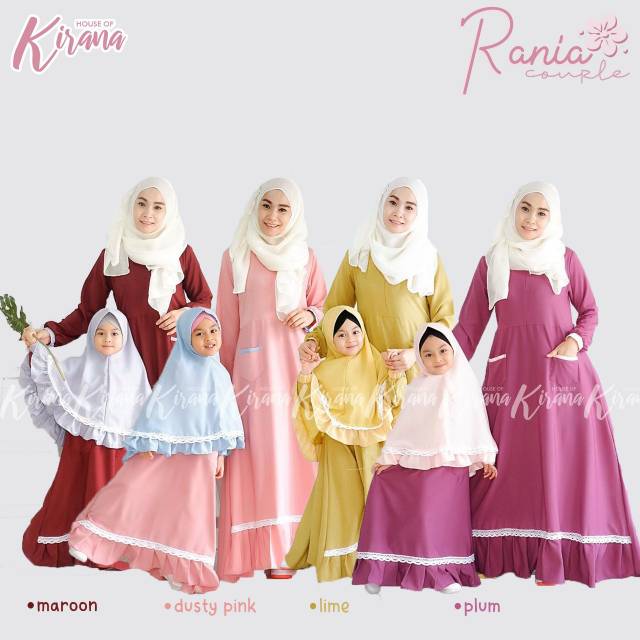 Gamis Couple Ibu Dan Anak Perempuan Usia 2-9tahun Rania Series By House Of Kirana