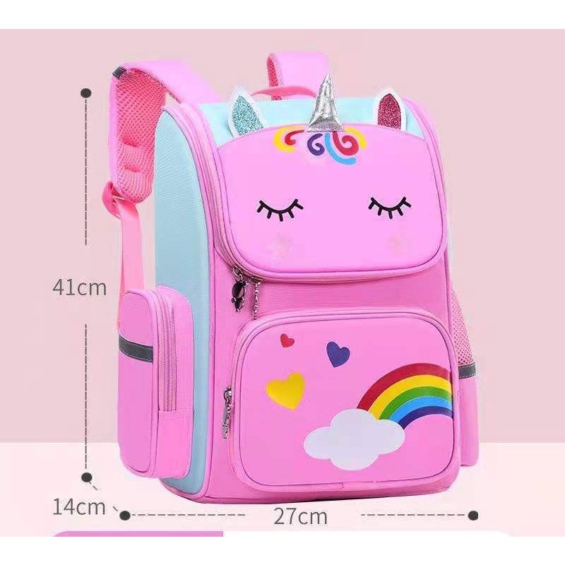 PROMO RANSEL 16' UKURAN BESAR Tas Anak Sekolah SD / REMAJA Laki Laki dan Perempuan Cewe Gambar Panda Astronot Top Vale Wing Lucu