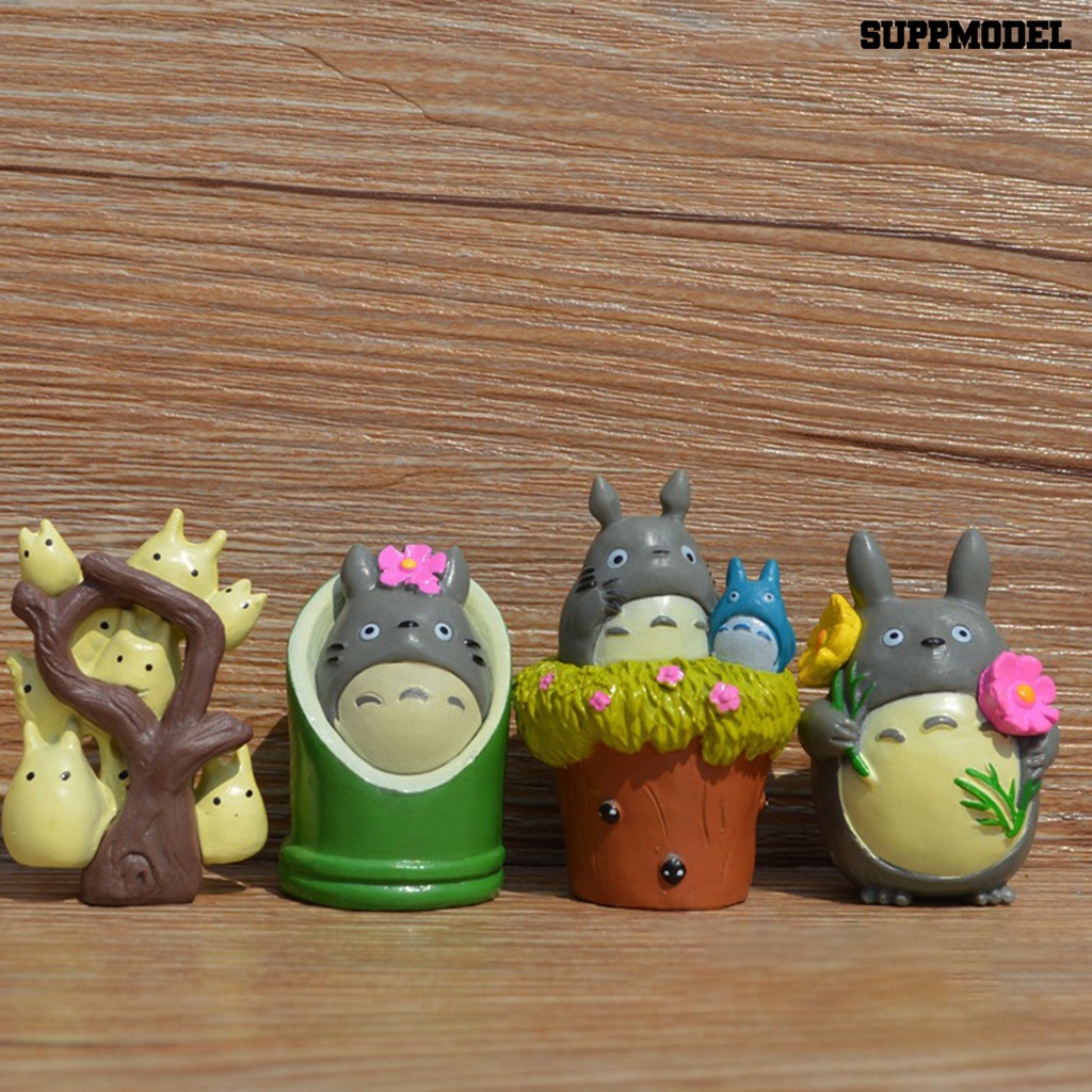 10pcs Mainan Boneka Kartun My Neighbor Totoro Untuk Dekorasi Interior Mobil