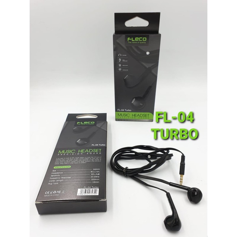 Fleco Headset Earphone  Handsfree HF FL-04 Turbo FL04 FL 04