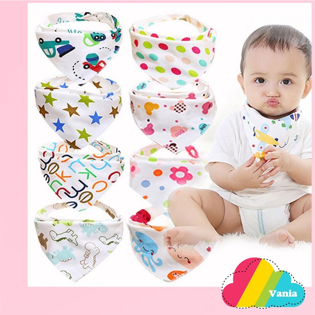 Slabber bayi celemek apron slaber segitiga bib handuk tatakan air liur sapu tangan masker anak syal